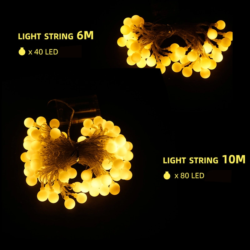 Battery-Operated Decorative Cherry Lights LED Rope Light Camping Hiking Safety Light Tent String Light Warm White Yellow Light Wyz20205