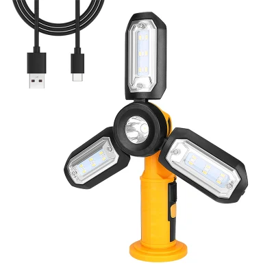 Brightenlux 2022 新デザイン高輝度折りたたみ式磁気 USB 充電式 LED ワークランプ パワーバンク機能付き
